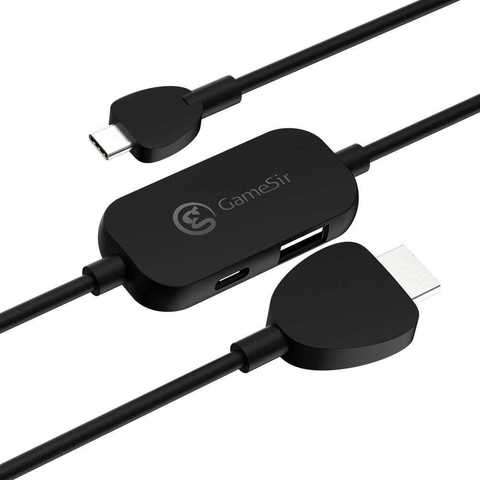 Gamesir GTV120 USB-C to HDMI Cable for Nintendo Switch to connect 2.4G wireless headphone,Gamesir VX, TV or PC monitor - Black