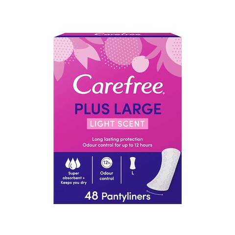 Carefree Plus Large Light Scent 48 Pantyliners