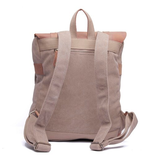 Canvas backpack with store laptop compartment