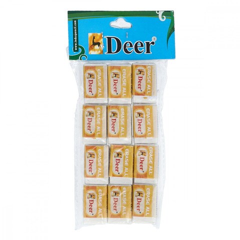 Deer Eraser 12 Pcs