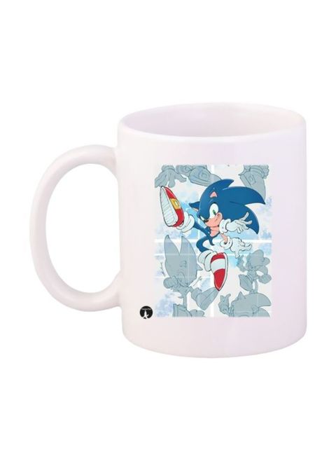Bp Game Sonic Character Printed Mug White/Blue/Pink Standard Size
