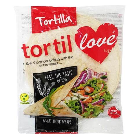 Tortilla Wheat Flour Wraps 25cm 600 Gram 10 Wraps