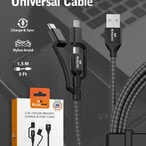 Buy Moogmax 3 In 1 Nylon - Braided Charge  Sync Cable in Saudi Arabia