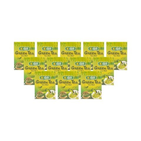 Isis Green Tea Bags With Mint - 12 Pieces