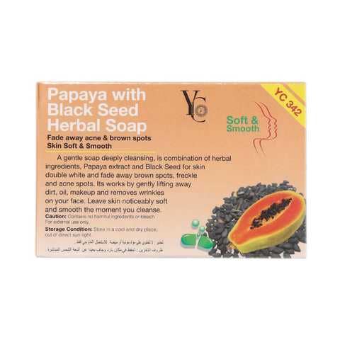 YC Papaya With Black Seed Herbal Soap Pack 100g