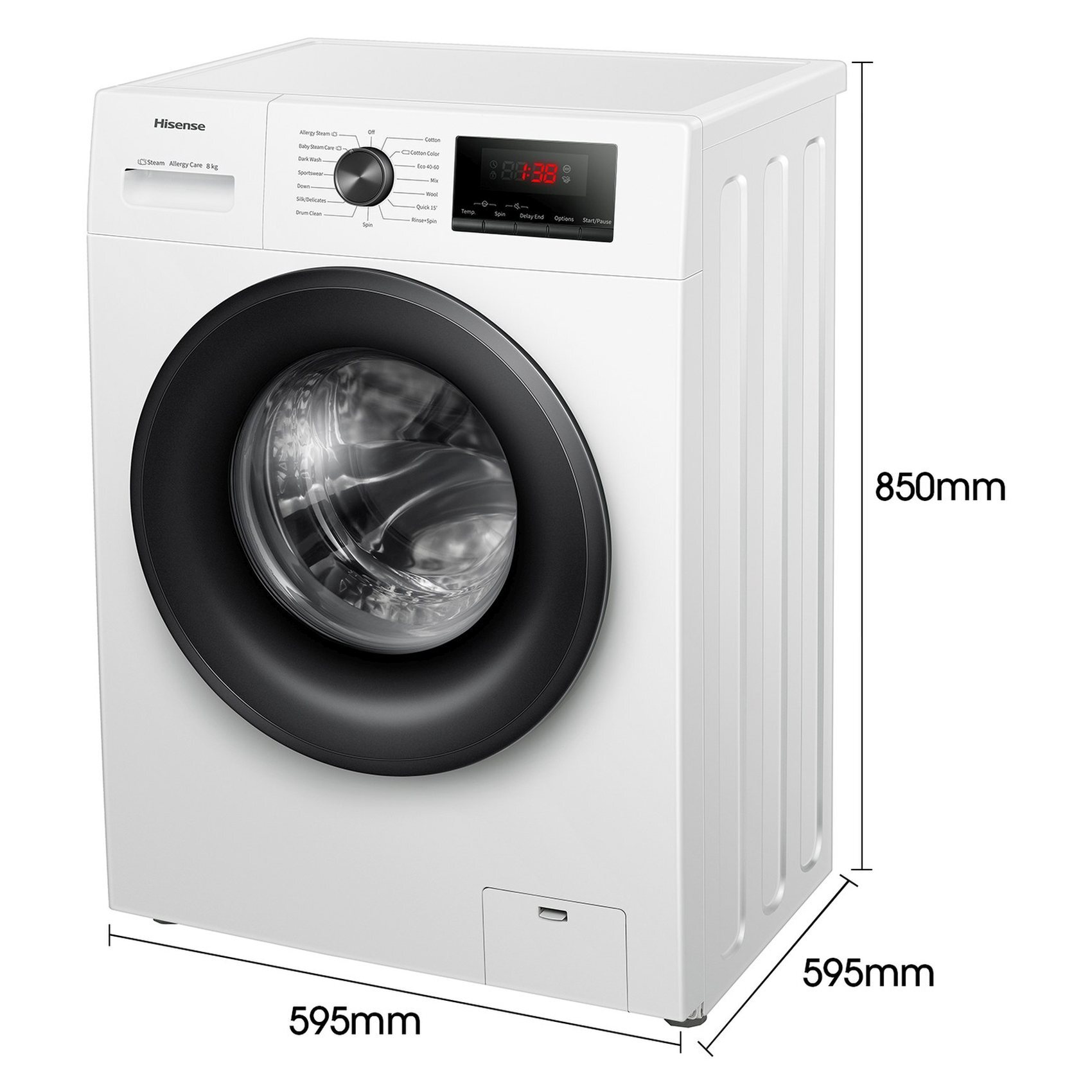 hisense 8kg front load washer hwfm8012