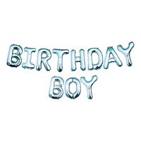 BIRTHDAY BOY SILVER COLOUR FOIL BALLOON IN 16 INCH SIZE FOR PARTY DECORATION