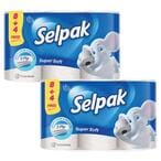 اشتري Selpak Super Soft Toilet Paper 8 + 4 Free Double Pack في الامارات