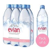 evian Natural Mineral Water 500ml Pack of 6