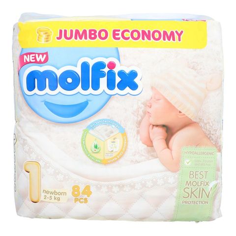 Molfix New Born Baby Size 1 Diapers 2-5 kg 78 pcs