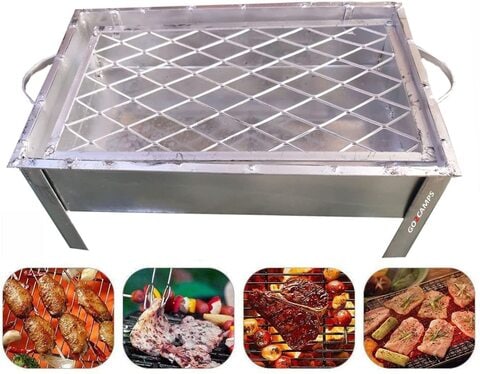 GO2CAMPS BBQ GRILL GALVA BBQ GRILL SMALL TIN MADE BBQ GRILL