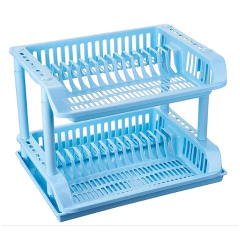 Double Layer Dish Drainer Plate Plastic Vegetable Fruit Tray Baby