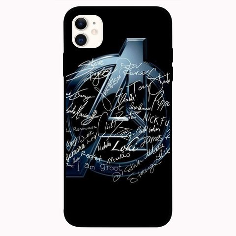 Theodor - Apple iPhone 12 Mini 5.4 inch Case Avengers Signatures Flexible Silicone