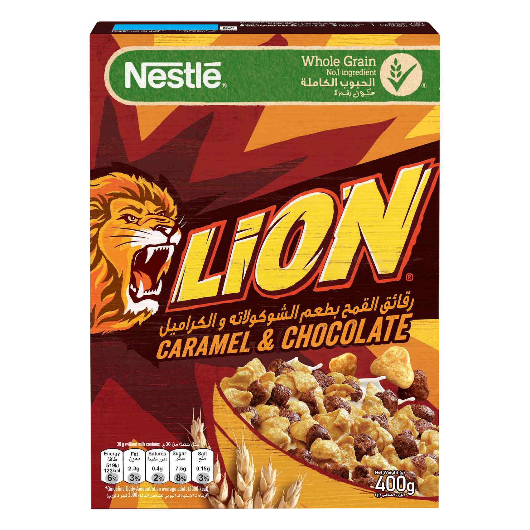 Buy Nestle Lion Caramel And Chocolate Breakfast Cereal 400g Online