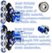 EASY FUTURE Inline Skates Adjustable Size Roller Skates with Flashing Wheels Children Skate Shoes Including Protective Gear Knee Elbow Wrist Blue Medium (35-38)