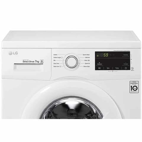 LG Washer Machine Front Load FH2J3QNP0 7 KG 1200 Rpm White
