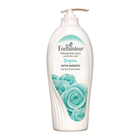 Enchanteur Satin Smooth Aloe Vera And Olive Butter Body Lotion White 500ml