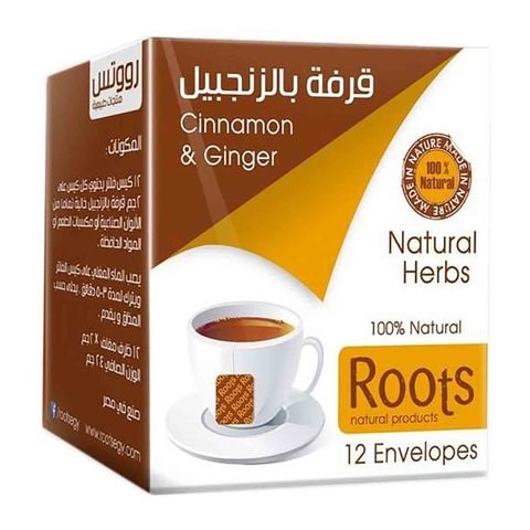 Roots Ginger and Cinnamon Herbs Tea - 12 Bags