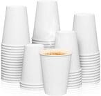 Buy Markq [50 Cups] 12 oz. White Paper Cups - Available in 4oz, 7oz, 8oz, 16oz- Disposable Hot Chocolate, Cocoa, Water, Coffee Cups in UAE