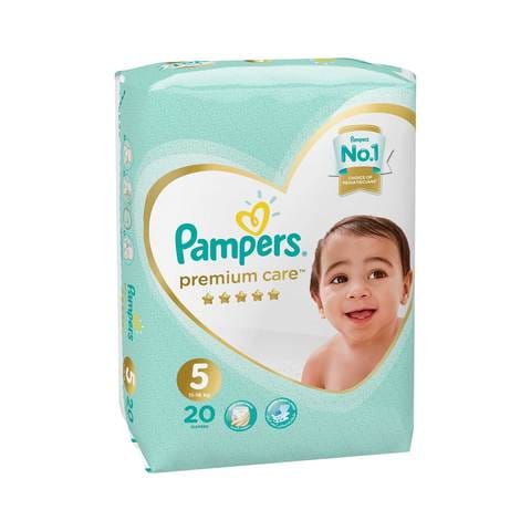 Leed fenomeen zoon Buy Pampers premium care diapers size 5 junior carry pack 20 diapers Online  - Shop Baby Products on Carrefour Saudi Arabia