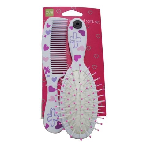 Buy QVS Kids Hair Brush And Comb Multicolour 2 count Online - Shop Beauty &  Personal Care on Carrefour UAE