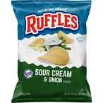 Buy Ruffles Sour Cream And Onion Potato Chips 184.2g in UAE