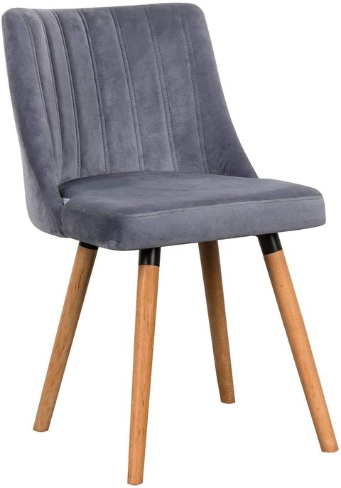 LANNY Midcentury Modern Living Room Chair T859 Leisure upholstered Fabric Dining Room Chair, Dressing Room, Dark Grey