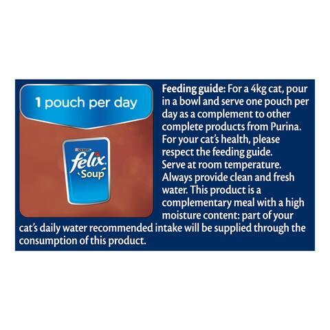 Felix Soup Tender Strips with Cod Tuna Plaice 48g Pack of 6
