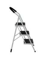 اشتري Generic Foldable Step Ladder With Rubber Handgrip White/Black 44Inch في الامارات