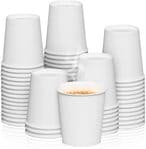 Buy Markq [50 Cups] 8 oz. White Paper Cups - Available in 4oz, 7oz, 12oz, 16oz- Disposable Hot/Cold Beverage Cup for Water, Juice, Tea in UAE