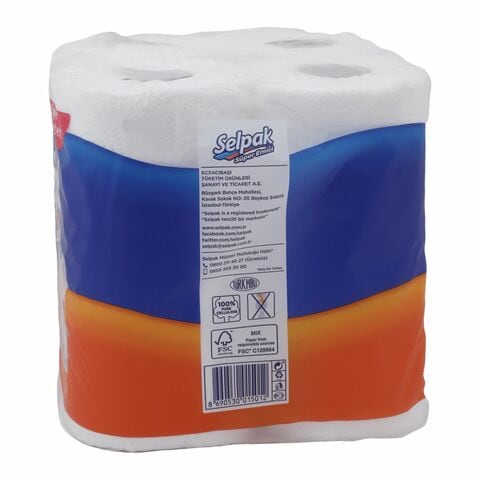 Selpak Super Absorbent Kitchen Paper Towel 80 Sheets x 3ply, Pack of 8 Rolls 