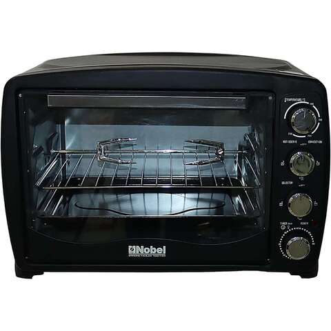 Nobel 45 Litre Electric Oven, Knob Control, Timer With Bell NEO45 Black