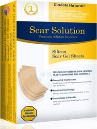 Oladole Natural Scar Solution Professional Grade Silicone Scar Treatment Sheets, Prevents &amp; Treats Old And New Scars, 8 Count (Pack Of 1)