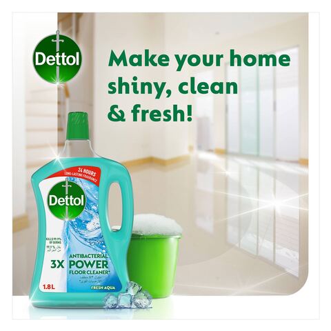 Dettol Antibacterial Power Floor Cleaner , Fresh Aqua, 1.8L
