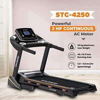 Sparnod Fitness STC-4250 (4 HP Peak AC Motor) Semi-Commercial Treadmill (Free Installation Service) - Automatic Motorized Walking &amp;amp; Running Machine - with 8 point Shock Absorption System