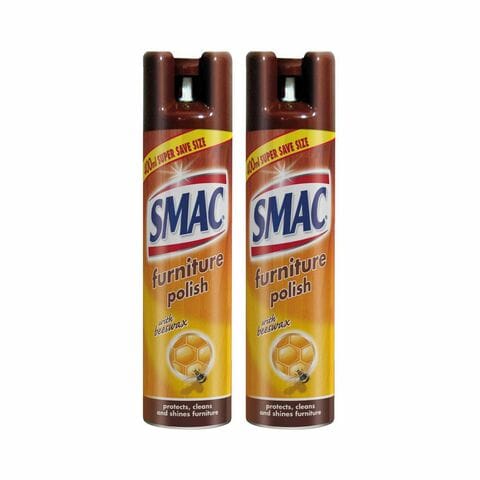 Buy Smac Furniture Polish Spray WithBeeswax 400ml x2 in UAE