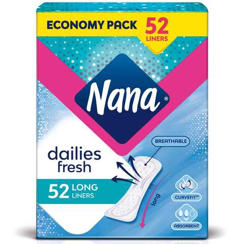 Nana Pantyliners Economy Pack Long 52 Pads