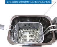 Nobel Deep Fryer With 4L Frying Capacity, Detachable Enamel Oil Tank Dishwasher Safe With Adjustable Temperature Control NDF8G Silver With 1 Year Warranty