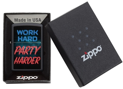 Zippo Lighter Model 218 Ci412248 Work Hard Design