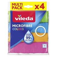 Vileda Microfiber Cleaning Cloth Multicolour 4 PCS