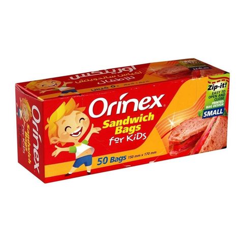 أورينكس أكياس ساندوتش للأطفال 15 × 17 سم × 50