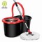 Optimistic Spin Easy MopBlack/Red ,Extended Easy Press Stainless Steel Handle and Easy Wring Dryer Basket