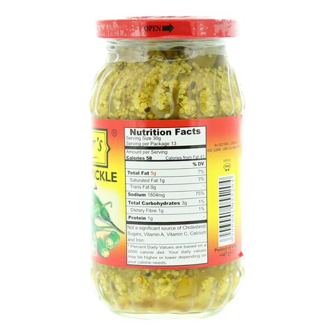 Mothers Recipe Green Chilli Pickle 400g