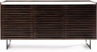Pan Emirates Home Furnishings Home Prados Sideboard With 3 Door Marble White &amp; Brown Natural
