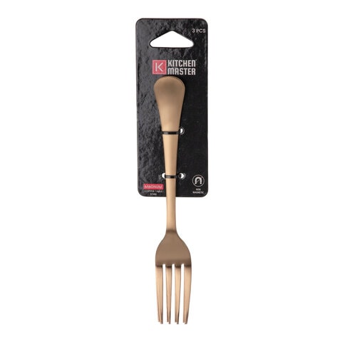 KITCHEN MASTER COPPER TABLE FORK, KM0110TF, 3 PC PACK, MAGNUM