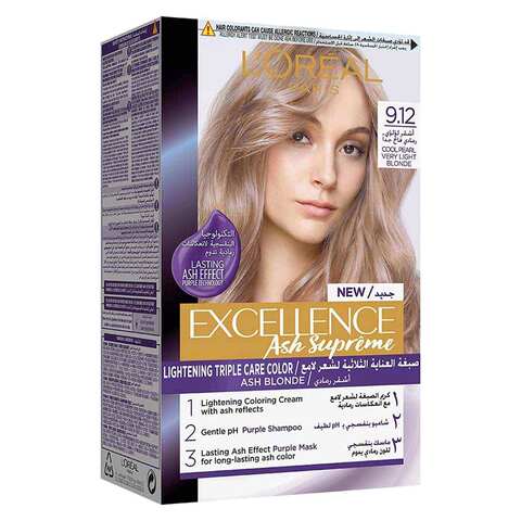Buy L'Oreal Paris Excellence Ash Supreme Hair Color  Cool Pearl Very  Light Blonde Online - Shop Beauty & Personal Care on Carrefour Egypt