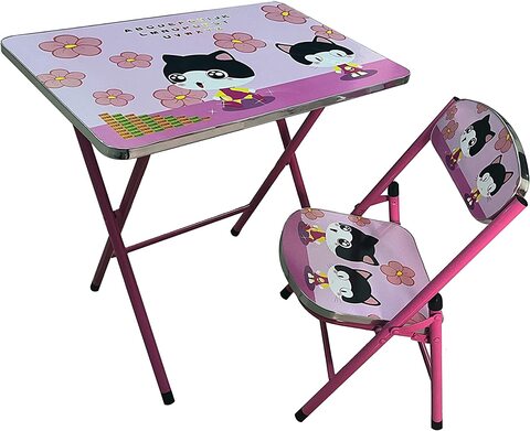 Kids folding best sale chair and table