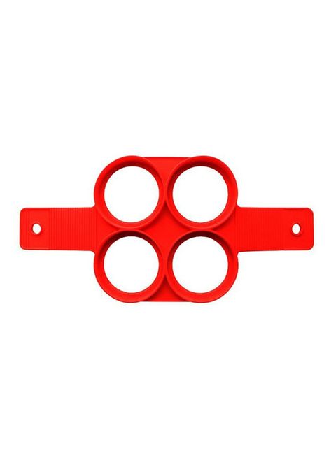 Generic Silicone Four-Hole Petal For Waffles Red
