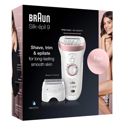 Buy Braun Silk Epilator SES9-720 For Women White Online - Shop