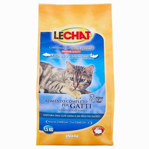 Buy LeChat Cat Food Tuna And Salmon 1.5 Kg Online Shop Pet